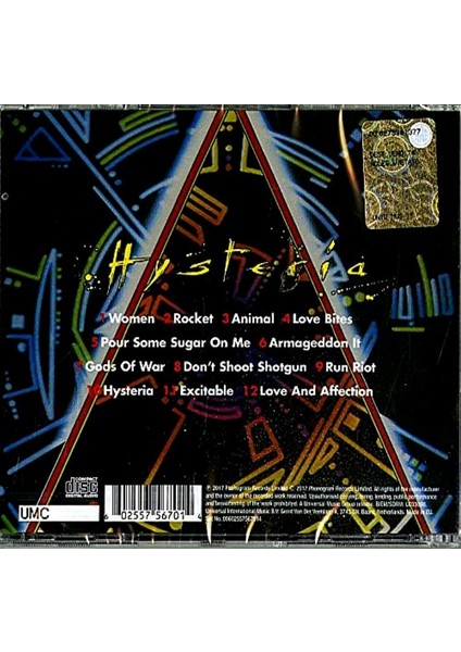 Def Leppard – Hysteria - CD fiyatları