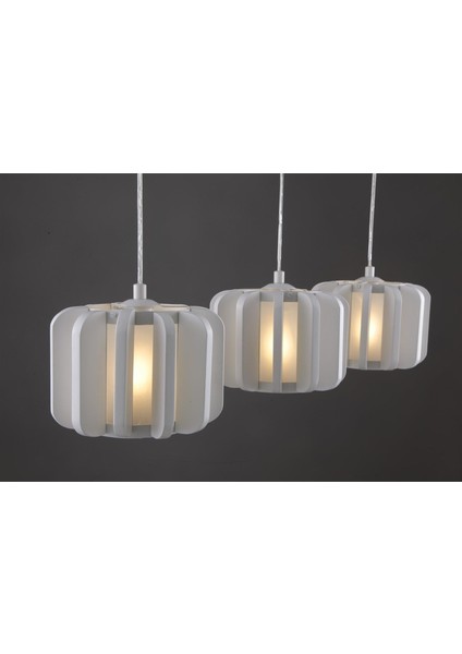 Avonnı AV-1459-3B-12 Beyaz Boyalı Modern Avize, E27, Metal, Ahşap, 75X20CM fiyatları