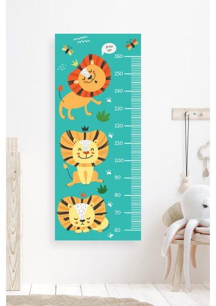 3'lü Aslan Figürlü Boy Cetveli Çocuk Bebek Odası Boy Ölçer Sticker fiyatları