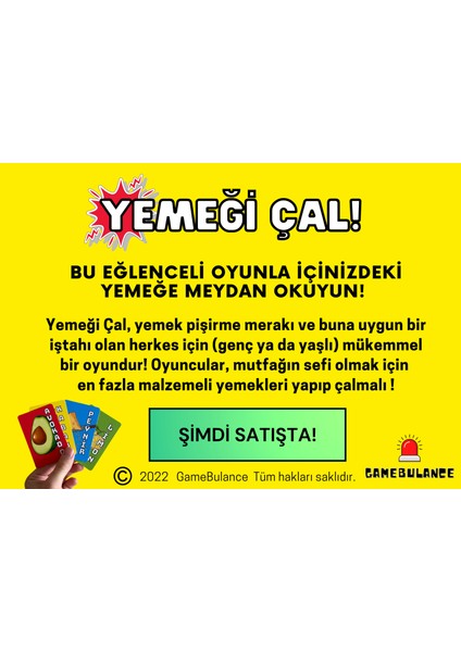 Yemeği Çal, Şefler Için Rekabet Zamanı, Eğlenceli Kutu Oyunu,arkadaş ve Aile Kart Oyunu