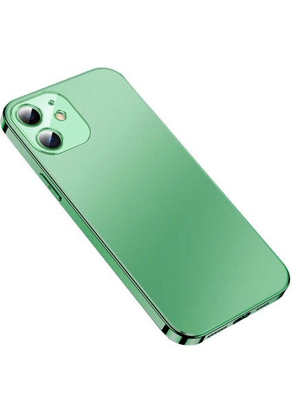 - Apple iPhone 12 - Kılıf Kamera Korumalı Sert Bobo Kapak - Yeşil