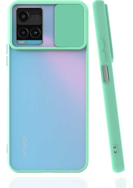 Vivo Y21S Kılıf Kamera Lens Korumalı Sürgülü Slayt Kılıf