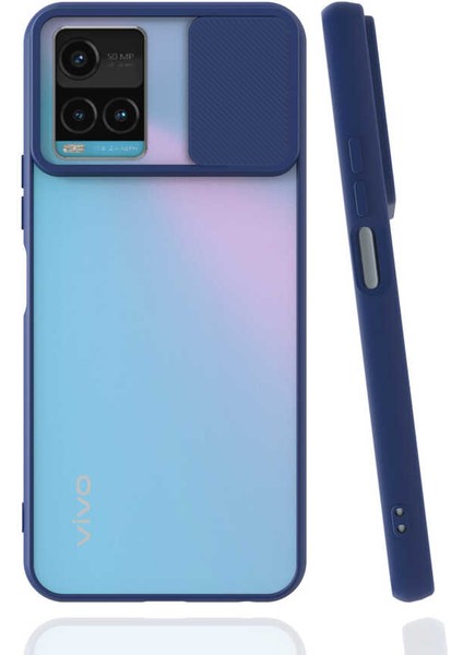 Vivo Y21S Kılıf Kamera Lens Korumalı Sürgülü Slayt Kılıf