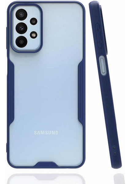 Samsung Galaxy A23 4g Kılıf Kamera Korumalı Arkas Mat Silikon Platin