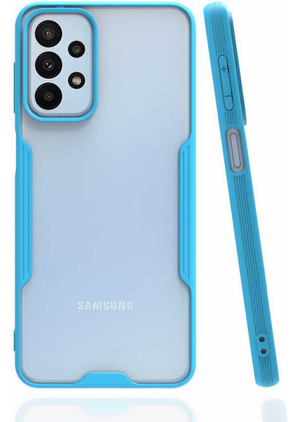 Samsung Galaxy A23 4g Kılıf Kamera Korumalı Arkas Mat Silikon Platin