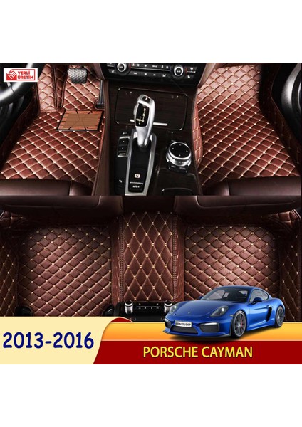 Porsche Cayman 2013-2016 Uyumlu 5d Havuzlu Suni Deri OTO PASPAS