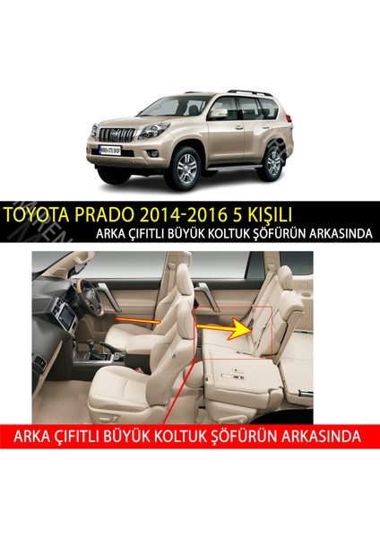 Toyota Prado 2014-2016 5 kişili Uyumlu 5d Havuzlu Suni Deri OTO PASPAS