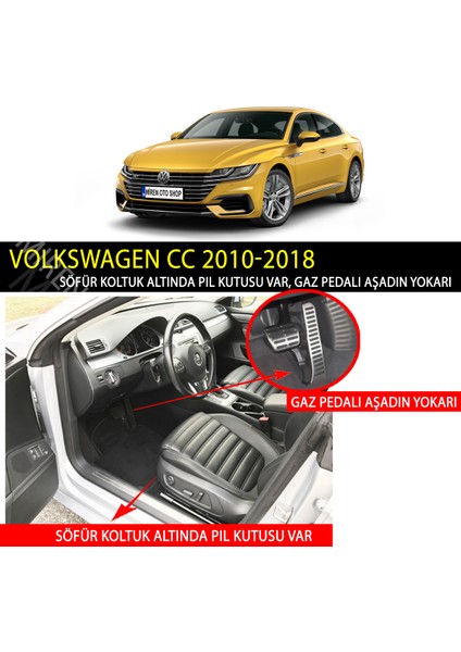 Volkswagen cc 2010-2018 Uyumlu 5d Havuzlu Suni Deri Oto Paspas