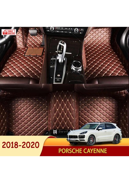 Porsche Cayenne 2018-2020 Uyumlu 5d Havuzlu Suni Deri OTO PASPAS