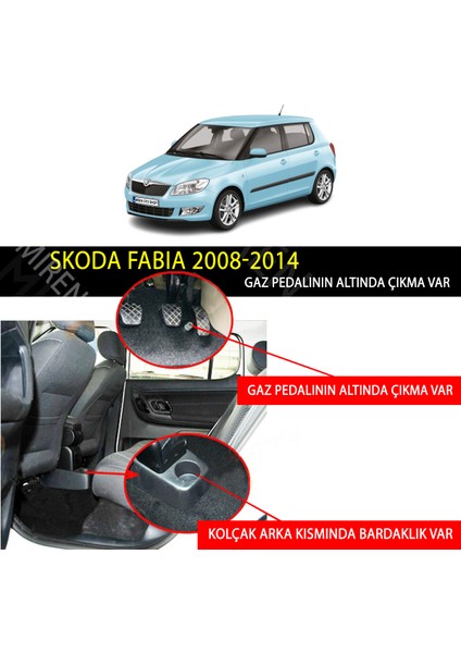 Skoda Fabia 2008-2014 Uyumlu 5d Havuzlu Suni Deri OTO PASPAS