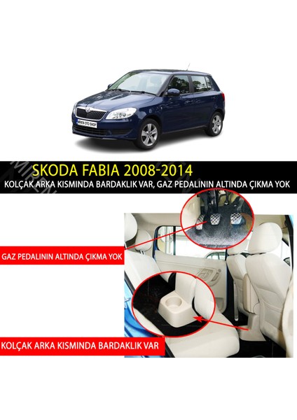 Skoda Fabia 2008-2014 Uyumlu 5d Havuzlu Suni Deri OTO PASPAS