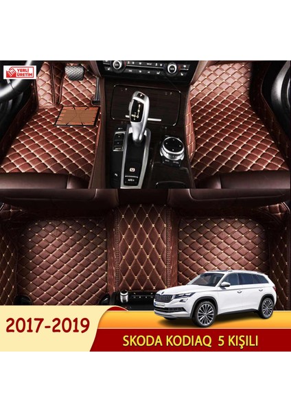 Skoda Kodiaq 2017-2019 5 Kişili Uyumlu 5d Havuzlu Suni Deri Oto Paspas