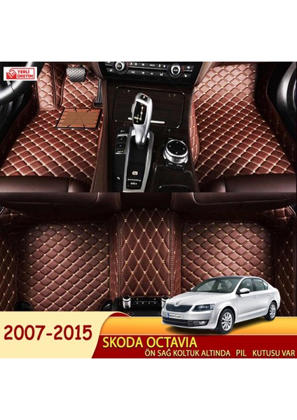 Skoda Octavia 2007-2015 Uyumlu 5d Havuzlu Suni Deri OTO PASPAS