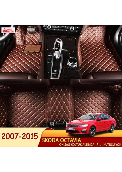 Skoda Octavia 2007-2015 Uyumlu 5d Havuzlu Suni Deri OTO PASPAS