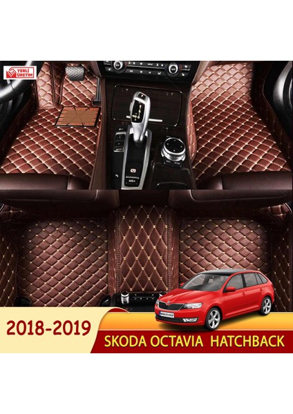 Skoda Octavia 2018-2019 hatchback Uyumlu 5d Havuzlu Suni Deri OTO PASPAS