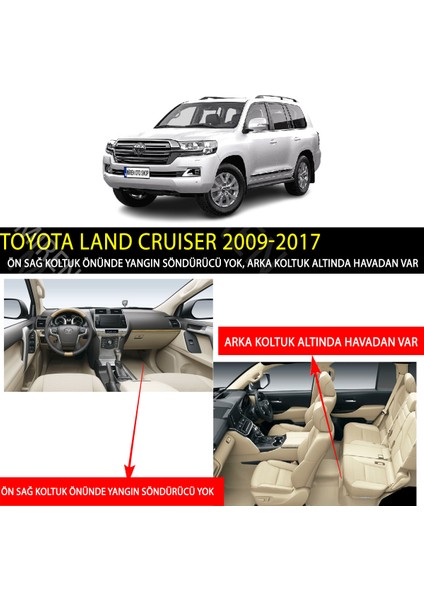 Toyota Land Cruiser 2009-2017 Uyumlu 5d Havuzlu Suni Deri OTO PASPAS modelleri