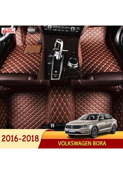 Volkswagen Bora 2016-2018 Uyumlu 5d Havuzlu Suni Deri OTO PASPAS