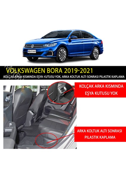 Volkswagen Bora 2019-2021 Uyumlu 5d Havuzlu Suni Deri OTO PASPAS