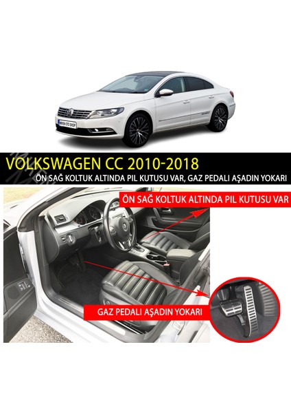 Volkswagen cc 2010-2018 Uyumlu 5d Havuzlu Suni Deri Oto Paspas