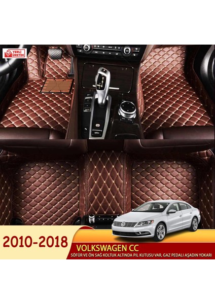 Volkswagen Cc 2010-2018 Uyumlu 5d Havuzlu Suni Deri OTO PASPAS