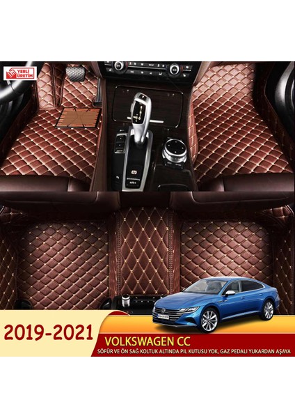 Volkswagen Cc 2019-2021 Uyumlu 5d Havuzlu Suni Deri OTO PASPAS