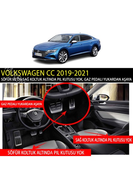 Volkswagen Cc 2019-2021 Uyumlu 5d Havuzlu Suni Deri OTO PASPAS