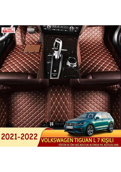 Volkswagen Tiguan L 2021-2022 7 kişili Uyumlu 5d Havuzlu Suni Deri OTO PASPAS