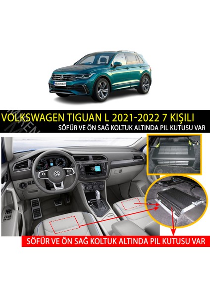 Volkswagen Tiguan L 2021-2022 7 kişili Uyumlu 5d Havuzlu Suni Deri OTO PASPAS