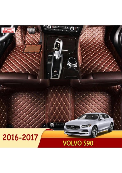 Volvo S90 2016-2017 Uyumlu 5d Havuzlu Suni Deri OTO PASPAS