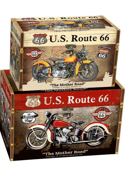 Mey Ahşap Kutu Motorcycle 66 2 Li Set