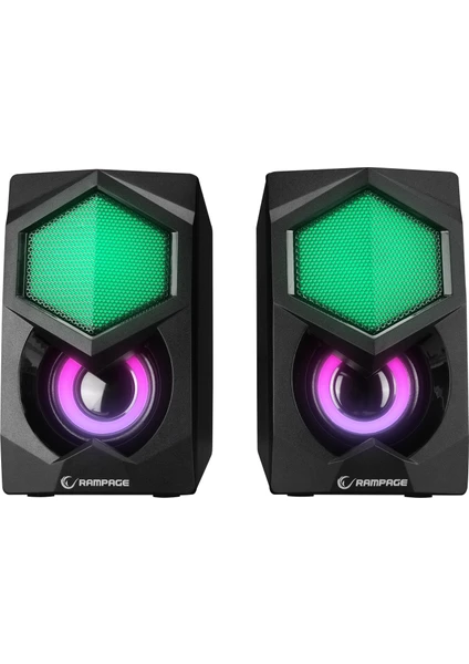 RMS-N29 2.0 3W*2 USB 5V Rainbow Aydınlatmalı Gaming Speaker