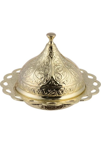 Osmanlı Metal İşlemeli Çay Seti 6 Kişilik Tepsili Set fiyatları