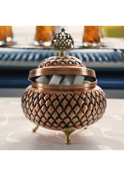 Bakır Zımba Ayaklı Şekerlik Rose Gold No 3 NS-05097