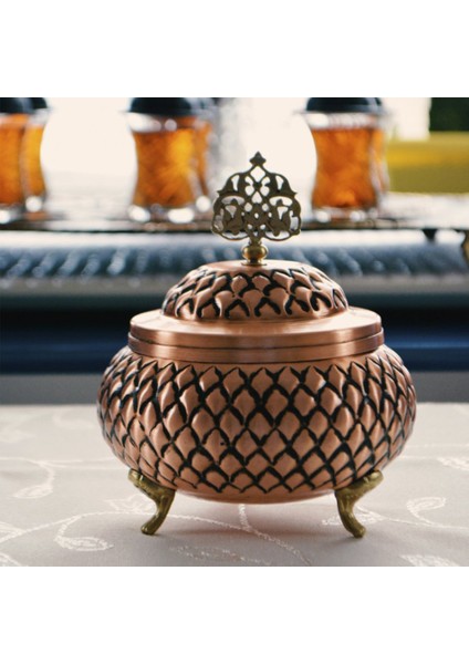 Bakır Zımba Ayaklı Şekerlik Rose Gold No 3 NS-05097