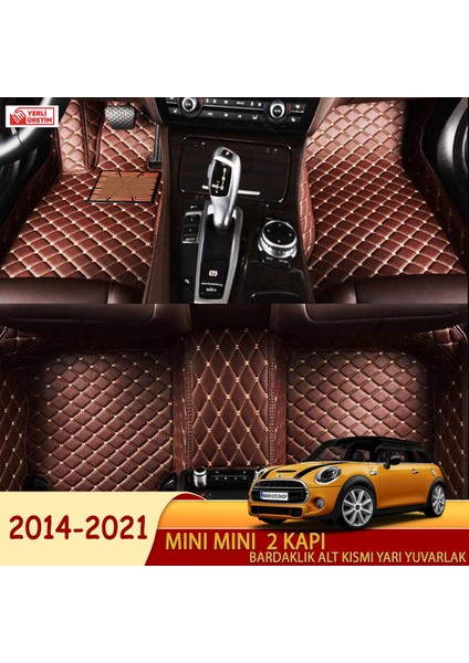 Mini Mini 2014-2021 2 kapı Uyumlu 5d Havuzlu Suni Deri OTO PASPAS