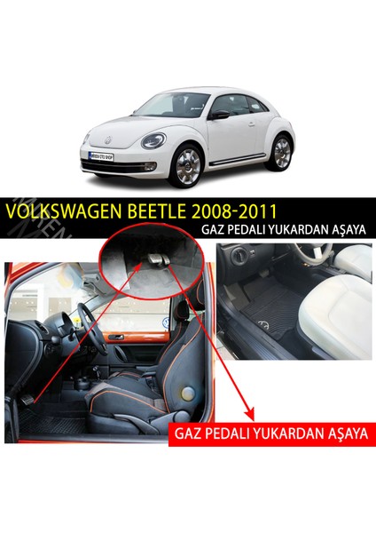 Volkswagen Beetle 2008-2011 Uyumlu 5d Havuzlu Suni Deri OTO PASPAS