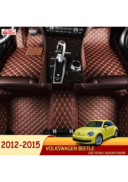 Volkswagen Beetle 2012-2015 Uyumlu 5d Havuzlu Suni Deri OTO PASPAS