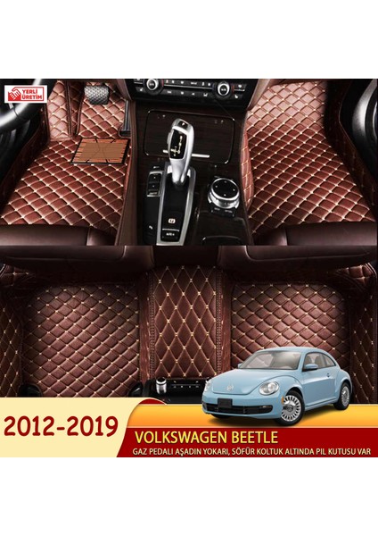Volkswagen Beetle 2012-2019 Uyumlu 5d Havuzlu Suni Deri OTO PASPAS