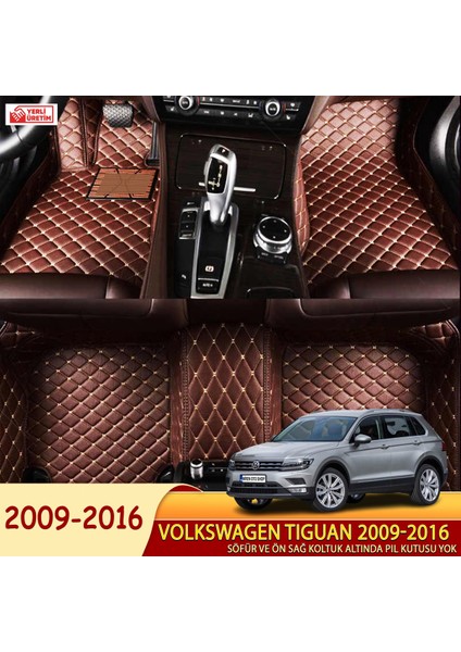 Volkswagen Tiguan 2009-2016 Uyumlu 5d Havuzlu Suni Deri OTO PASPAS