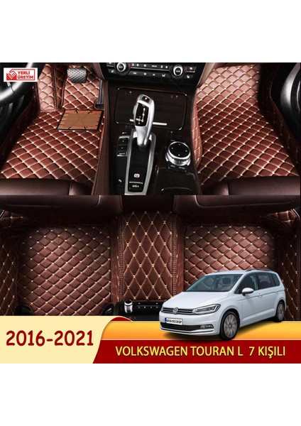 Volkswagen Touran L 2016-2021 7 kişili Uyumlu 5d Havuzlu Suni Deri OTO PASPAS