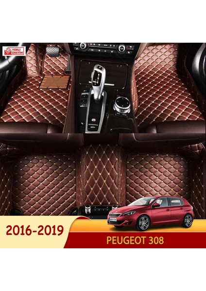 Peugeot 308 2016-2019 Uyumlu 5d Havuzlu Suni Deri OTO PASPAS