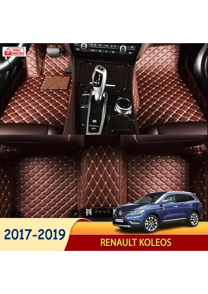 Renault Koleos 2017-2019 Uyumlu 5d Havuzlu Suni Deri Oto Paspas