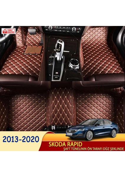 Skoda Rapid 2013-2020 Uyumlu 5d Havuzlu Suni Deri OTO PASPAS