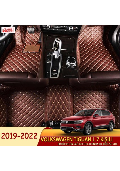 Volkswagen Tiguan L 2019-2022 7 kişili Uyumlu 5d Havuzlu Suni Deri OTO PASPAS