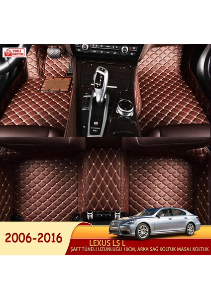 Lexus Ls L 2006-2016 Uyumlu 5d Havuzlu Suni Deri Oto Paspas