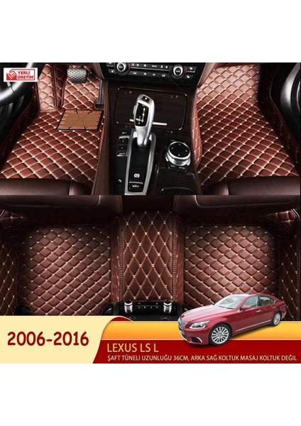 Lexus Ls L 2006-2016 Uyumlu 5d Havuzlu Suni Deri Oto Paspas