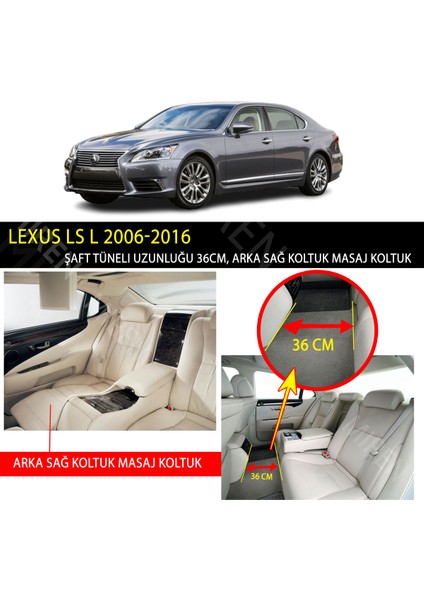 Lexus Ls L 2006-2016 Uyumlu 5d Havuzlu Suni Deri Oto Paspas