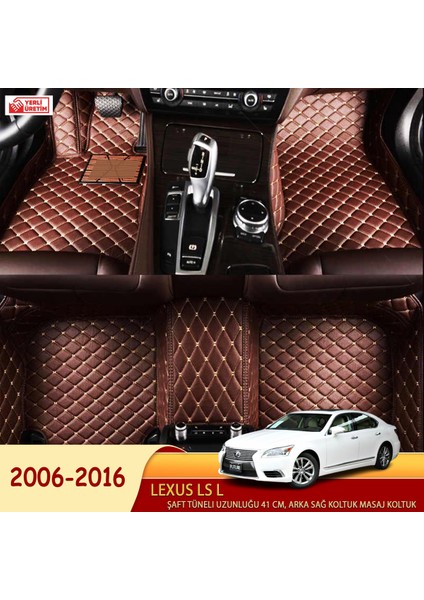 Lexus Ls L 2006-2016 Uyumlu 5d Havuzlu Suni Deri Oto Paspas