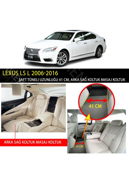 Lexus Ls L 2006-2016 Uyumlu 5d Havuzlu Suni Deri Oto Paspas