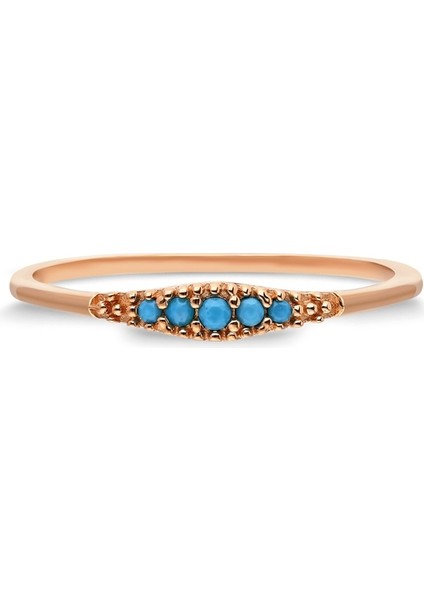 Gümüş Yüzük - Minimal Firuze Taşlı 925 Ayar Gümüş Modern Alyans Yüzük fiyatları